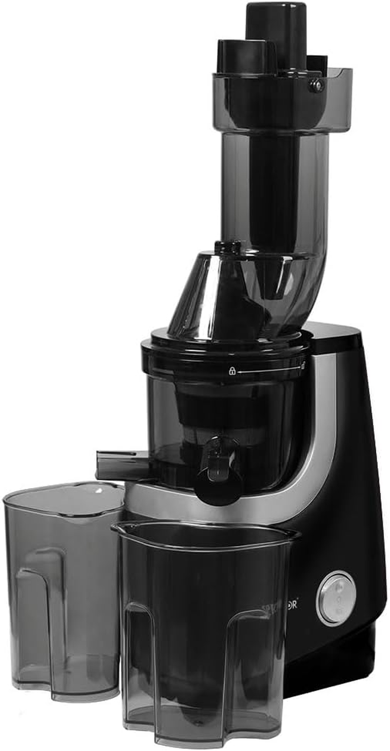 Spector Electric Cold Press Juicer Whole Fruits Vegetable Slow Masticating Machines Orange Celery Wheatgrass Carrot Juice Extactor Low Speed Sorbet Maker Black image number 4
