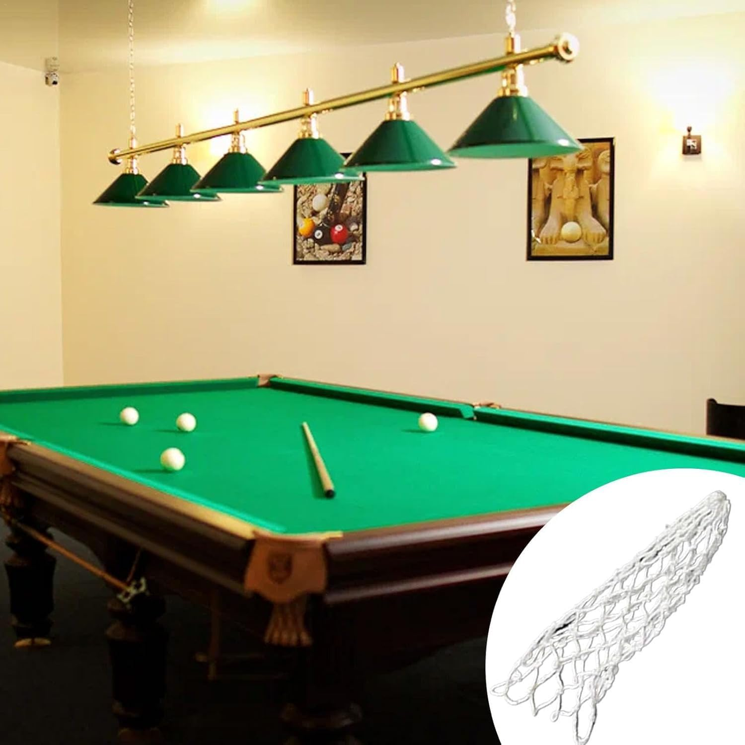 Billiards Table Pocket, 6Pcs/Set Billiards Mesh Pockets, Premium Nylon Durable Billiards Table Net, Tough and Tensile Ideal Accessories for Replacing Pool Table Pockets, Billiards Enthusiasts image number 3