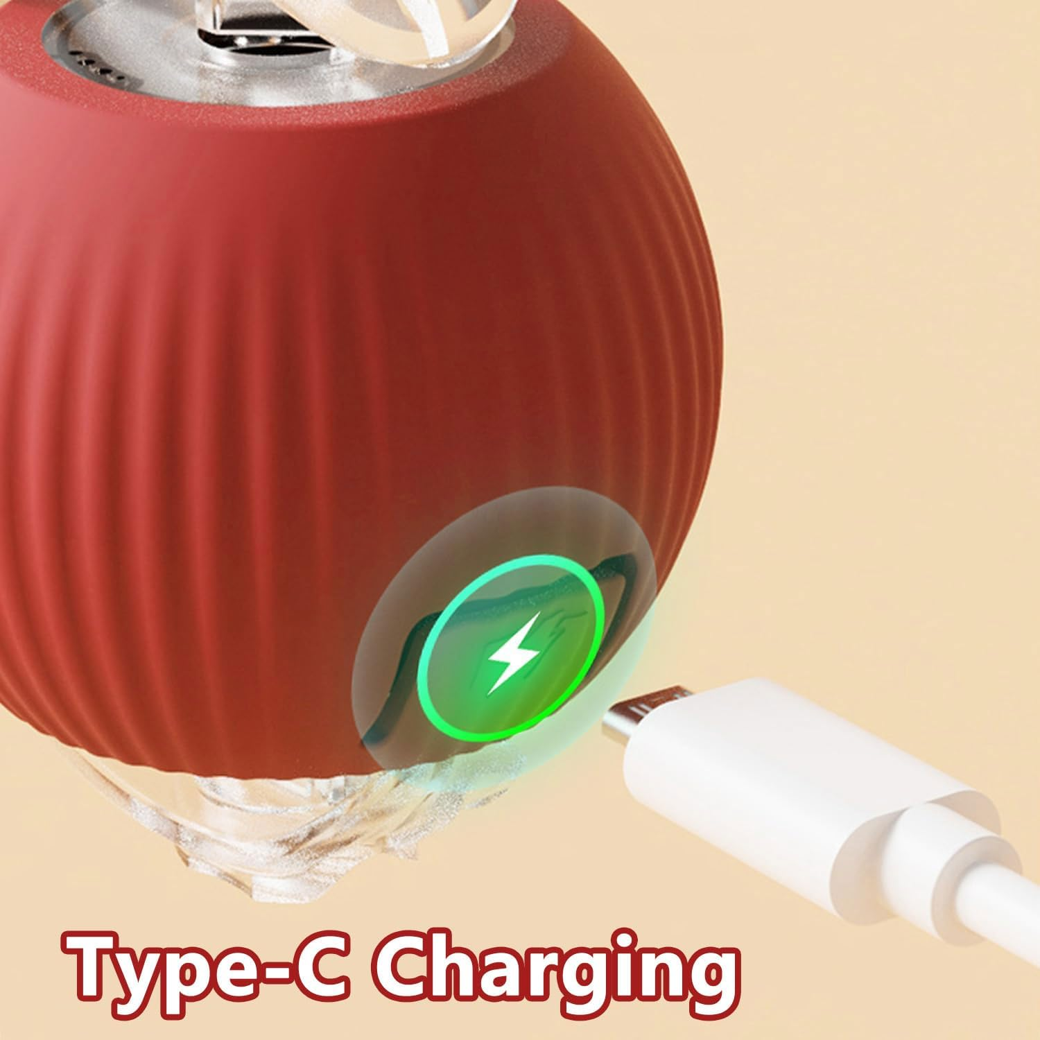 TKINRIC 3PCS New Interactive Rolling Cat Toy Ball,Interactive Cat Ball Toys for Indoor,360&deg; Smart Automatic Rolling Electric Dog Ball with USB Rechargeable(Red & Green & Gray) image number 4