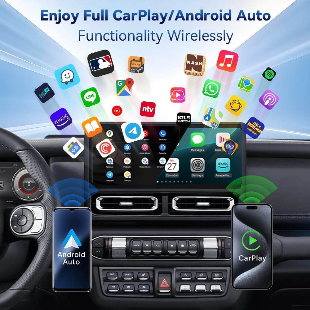 Carlinkit Mini Ultra3, Wireless Carplay Adapter, Wired to Wireless Car Android Auto Adapter, Dual-Band Wifi, Fast Connect, 2 in 1 CP AA Dongle, for Wired Carplay&Android Auto Cars image number 5