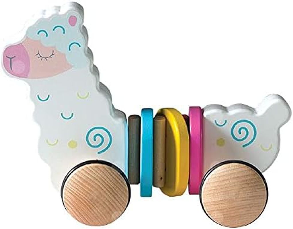 Bubbadoo Wooden Pull along Alpacca
