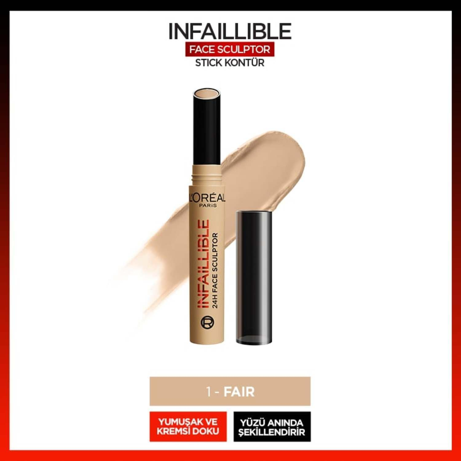 L'Or&eacute;al Paris Infallible Face Sculptor Sculpting Stick in Fair Contour - Fair Light image number 7