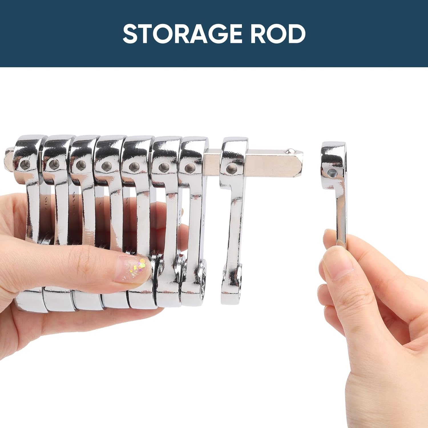 9-Piece Torque Adapter Set - 12-Point Box End Torque Adapter Extension Set - 3/8-Inch Drive for Hard to Reach Places - Includes 3/8", 7/16", 1/2", 9/16", 5/8", 11/16", 3/4", 13/16", 7/8" image number 3