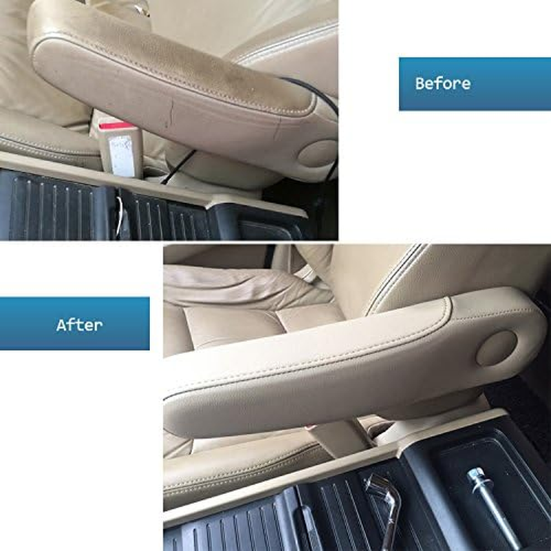 Black Leather Seat Armrest Covers for 2005-2010 Honda Odyssey (Leather Part Only) - Black image number 2