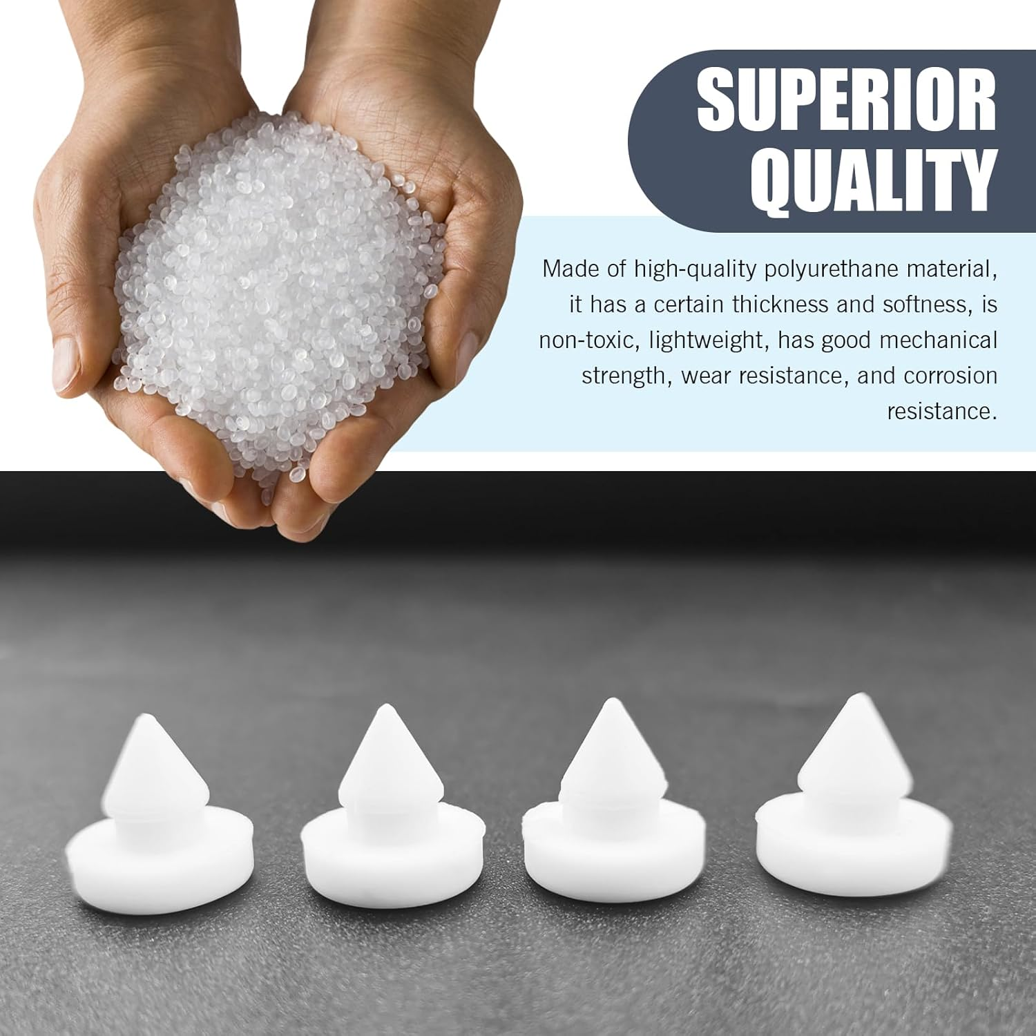 4 PCS Car Brake Pedal Stopper, Wear-Resistant and Corrosion-Resistant Switch Limiter Treadle Pad, Light and Firm Auto Parts, Suitable for Honda CRV Accord Fit 46505-SA5-000 (White) image number 3