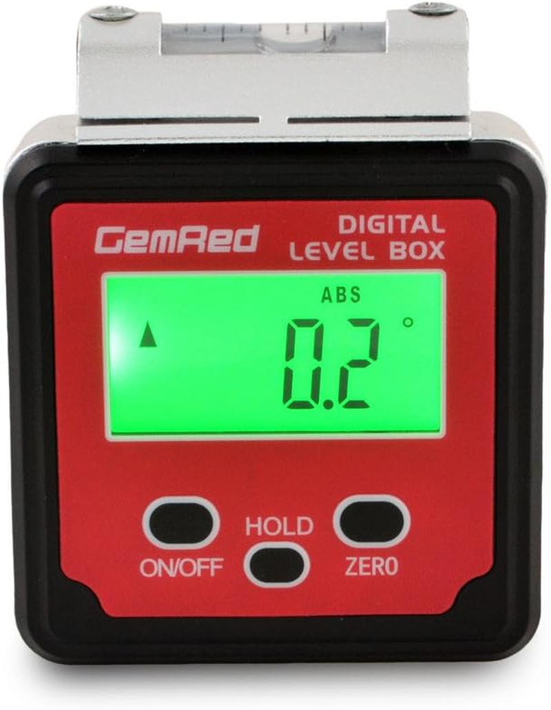 Gemred Digital Angle Gauge DAG-V1 for Measuring and Layout (Aluminum & Plastic （With Bubble Vial）) image number 1