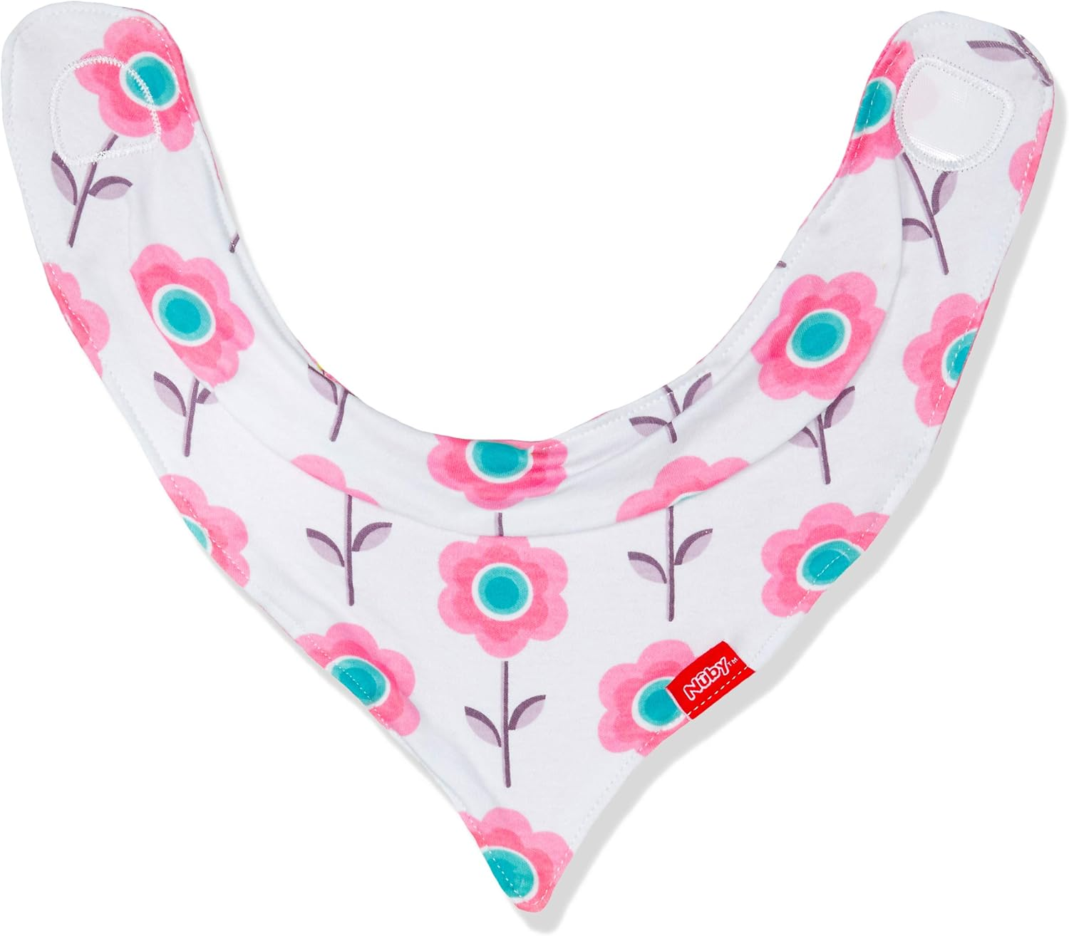 Nuby Bandana Bibs 2 Pack, Girl Assortment