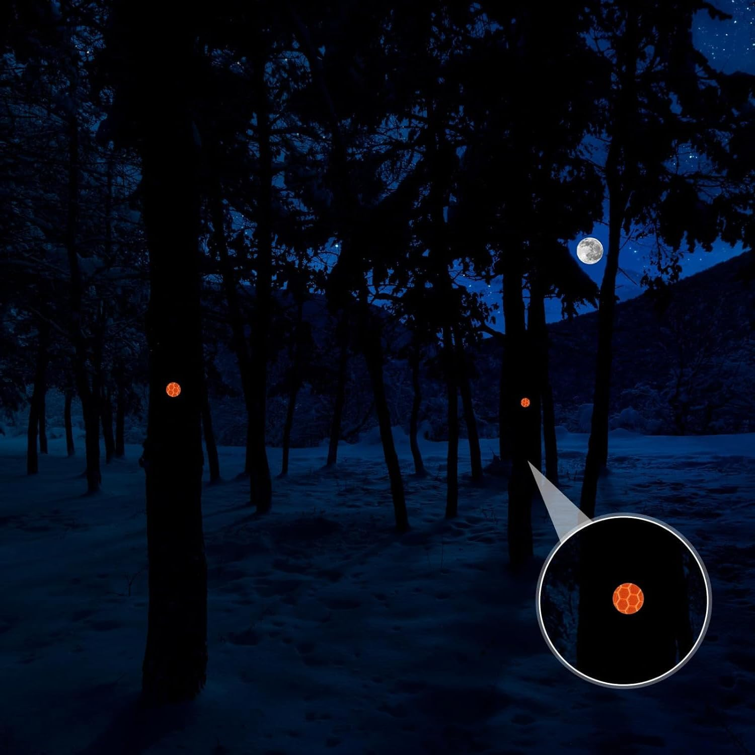 100 Pcs Reflective Tacks Trail, Marking Tacks Reflective Trail Tacks Glow Tacks Reflective Trail Markers Mark Trail Reflective Thumb Tacks for Hunting Hiking Camping Tree Stand (Orange image number 1