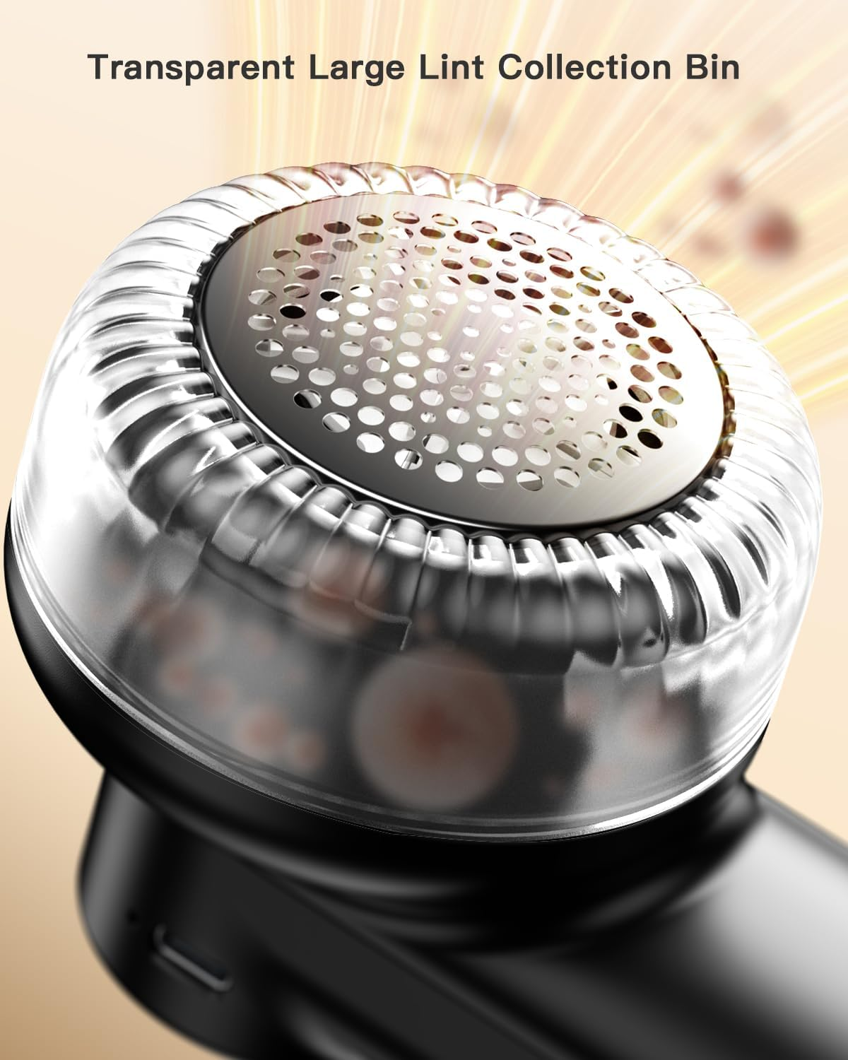 Coldsky Rechargeable Fabric Shaver, Lint Shaver with Digital Display, Sweater Shaver with 6-Leaf Blades and Safety Lock, 3-Speeds Defuzzer Remove Fuzz, Pills from Clothes, Furniture, Sofa, Blanket - Dark Gray image number 4