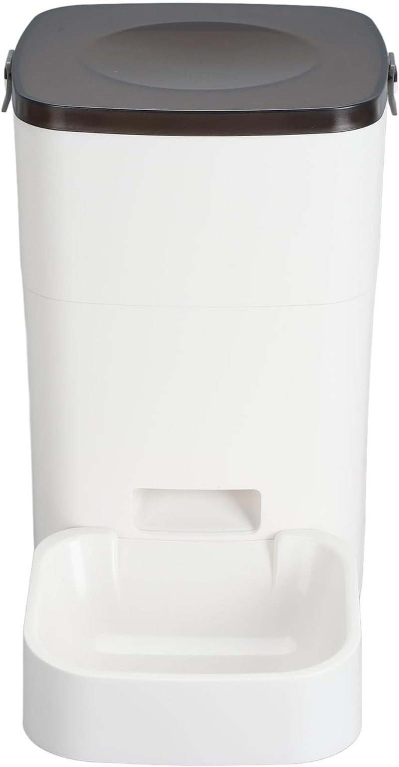 Automatic Pet Feeder, Smoother Food Delivery Automatic Pet Food Dispenser Wi-Fi Connection Timing Function Usage (White) image number 3