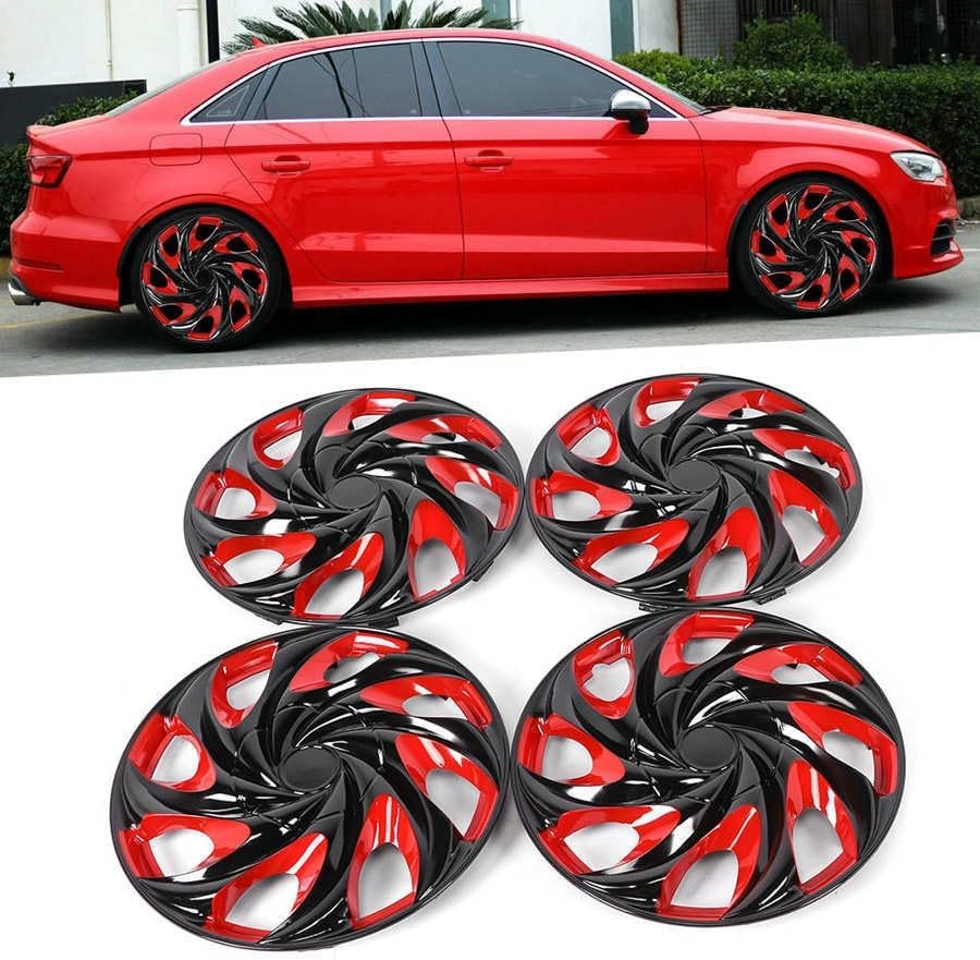 ZUXIM 4Pcs 15In Wheel Hubcap Hub Caps Cover Auto Accessories R15 Tire Steel Hubcaps Wheels Car Accessories Alloy Wheel Center Cap image number 3