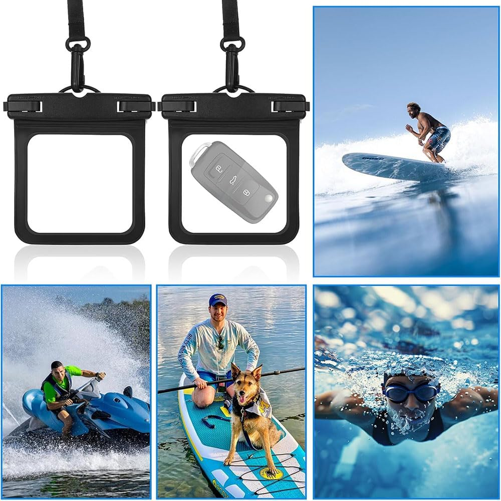 Lyhaogao 2 Pack Waterproof Car Key Case Holder, IPX8 Floating Key Fob Pouch for Swimming, Boating and Outdoor Activities, Secure Waterproof Pouch for Money, ID, Coins and Small Essentials image number 3
