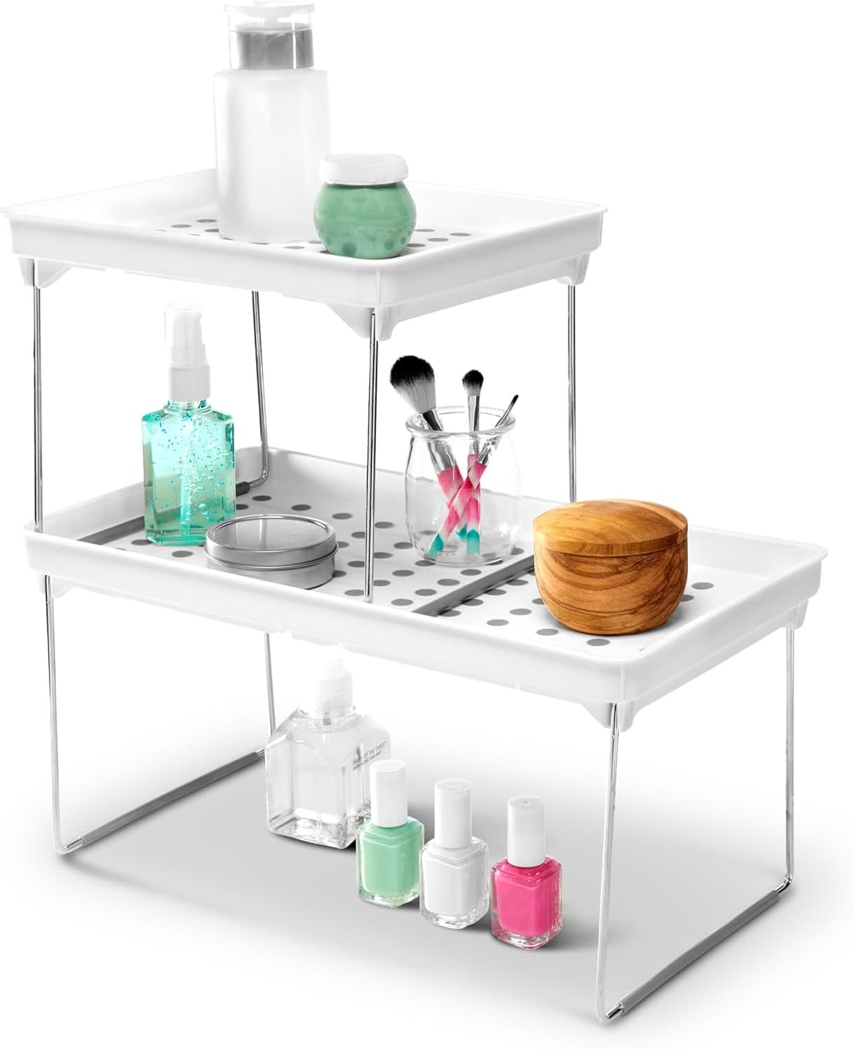 Madesmart Stacking Shelf, White, Small image number 2