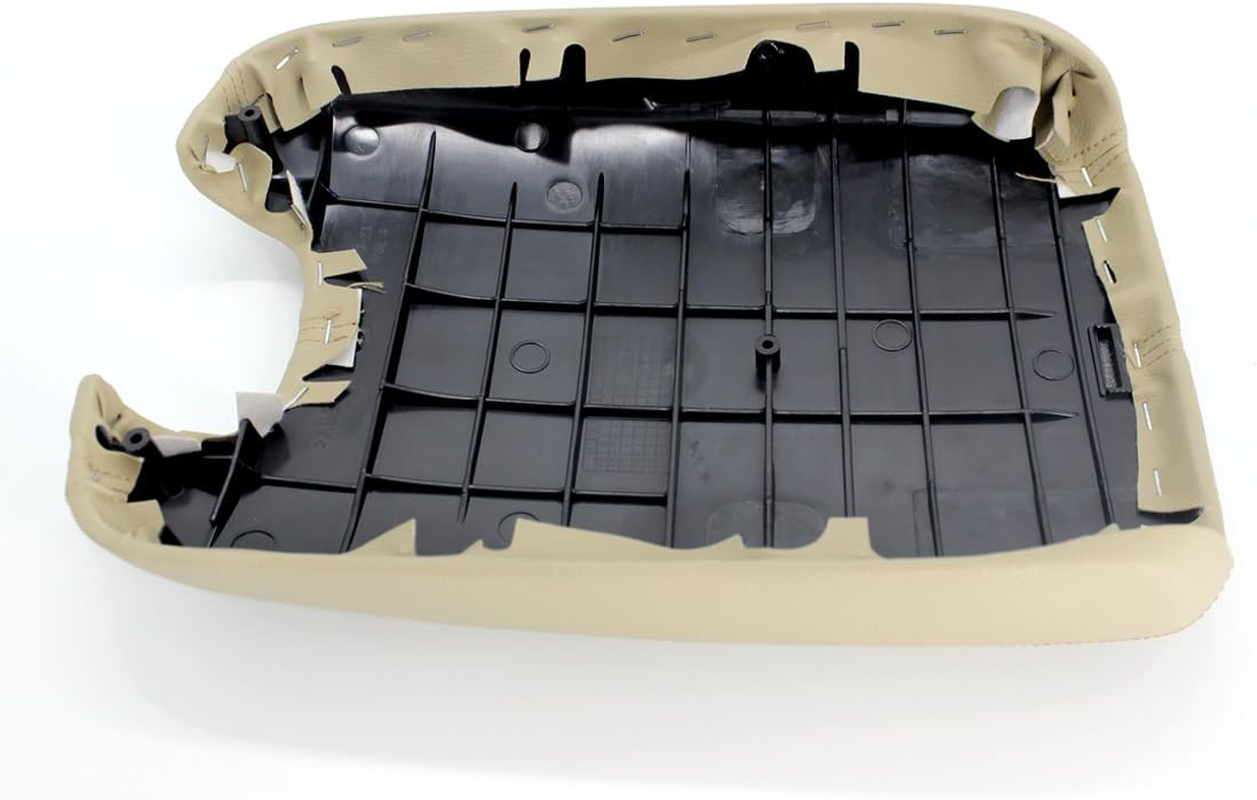 Ezzy Auto Beige Leather Suture Console Armrest Lid Cover for 2008 2009 2010 2011 2012 Honda Accord Center Console Cover Lid - Black image number 5