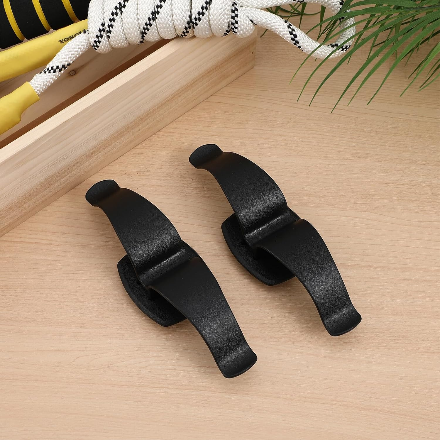 2 Pcs Car Trunk Umbrella Clip Heavy Duty Screw Install Car Door Hook Organizer Abs Plastic for Umbrella Fishing Rod Club Storage image number 3