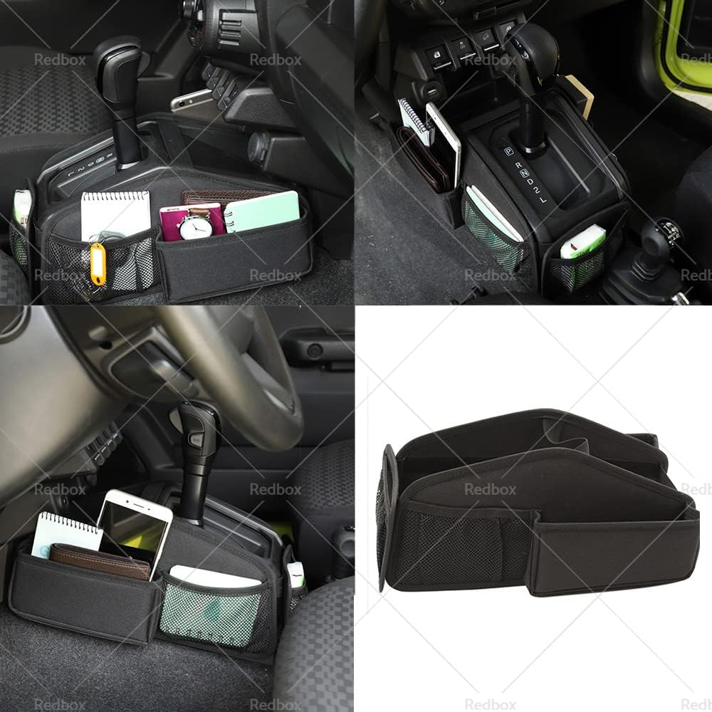 MAX COOL Car Gear Shift Storage Bag Organizer Tray Suitable for Suzuki Jimny 2019 2020 2021 2022 2023 JB64, JB74 Car Interior Accessories, Black image number 1
