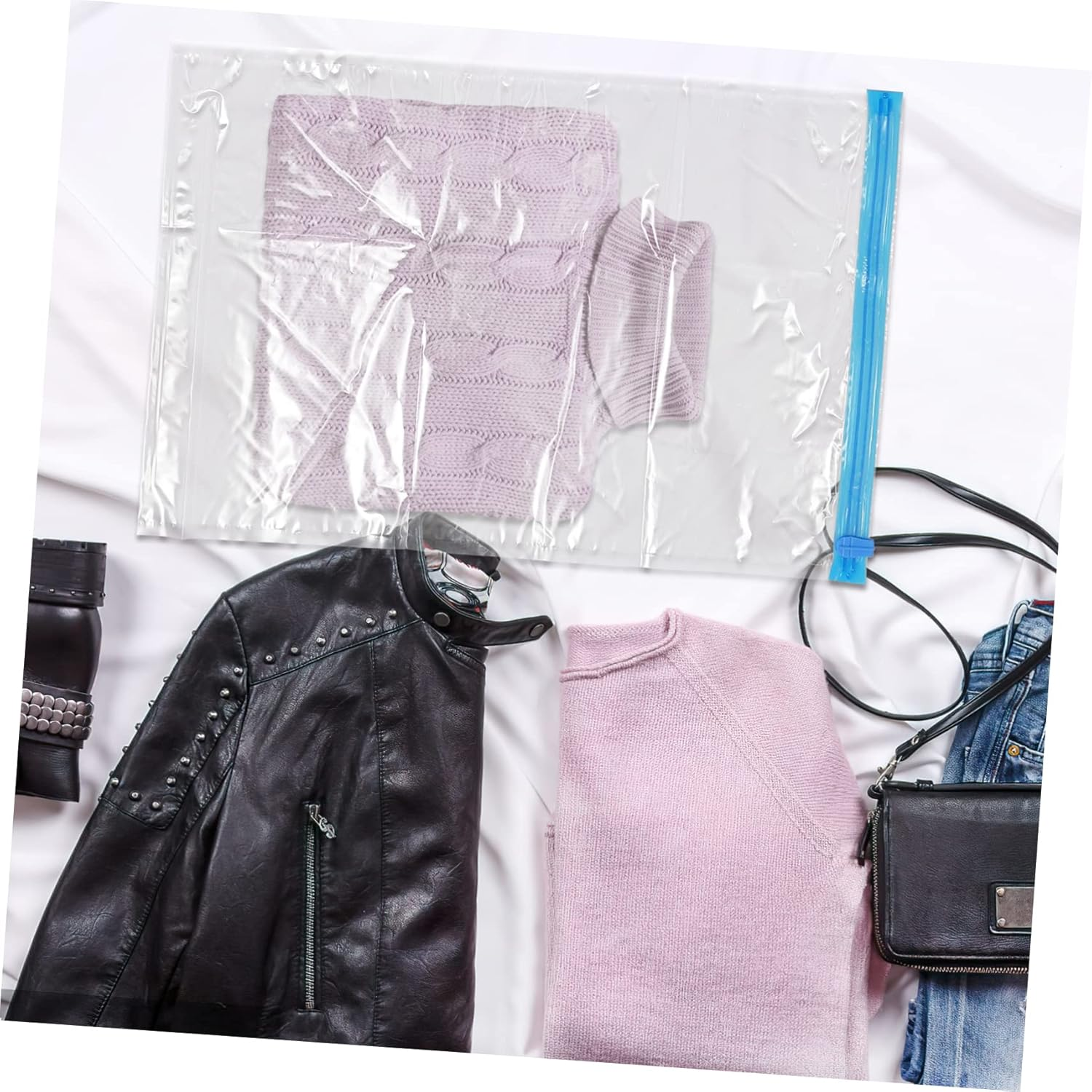 10Pcs Travel Compression Bags Vacuum Seal Bags for Moving Large Capacity Storage for Clothes Closet Organizers image number 4