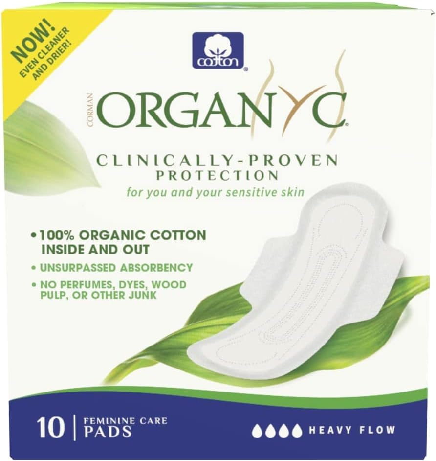 Organyc Ultra Thin Pads, Heavy Wings, 10 Count image number 6