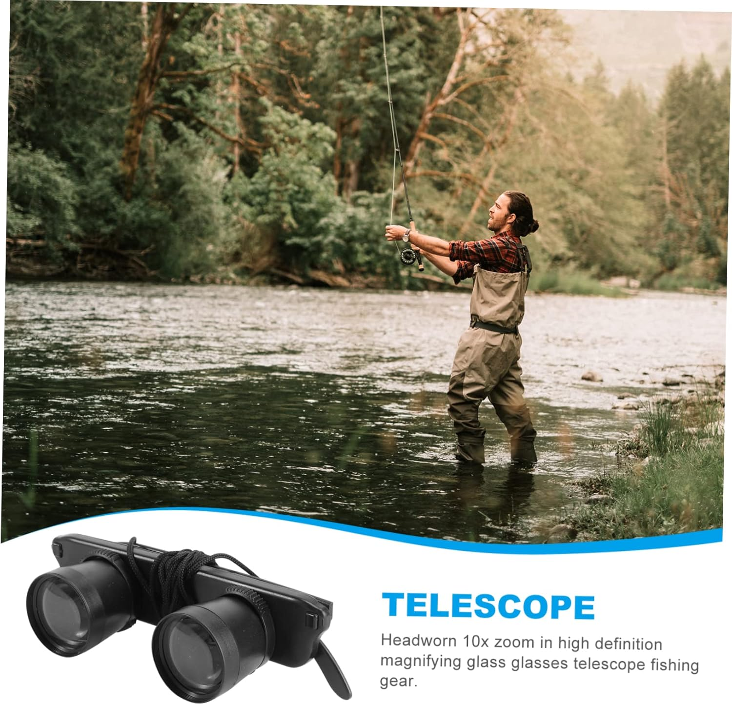 BESPORTBLE Binoculars 10X28 Binocular Glasses for Fishing Bird Watching Travel Sightseeing Outdoor Sports Concerts Theater Opera TV image number 5