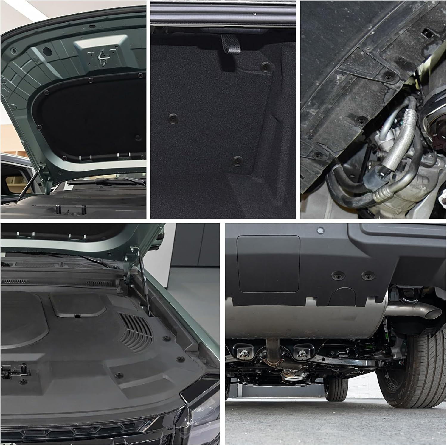 100 Piece Push in Bumper Repair Kit, Universal Car Trim Clips with 5 Removal Tools, Expansion Screws Replacement Kit image number 6