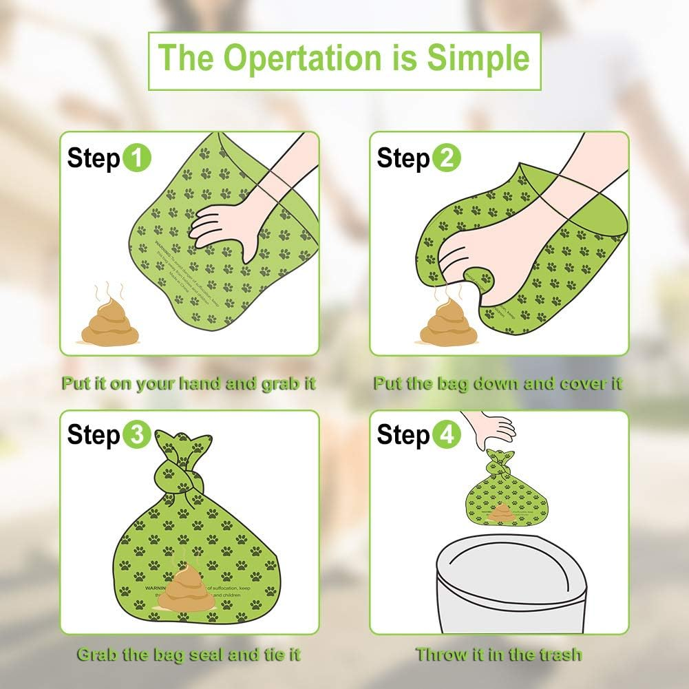 Pack of 240 Biodegradable Dog Bags Dog Waste Bags, Compostable Poop Bags for Pets, 23 X 33 Cm (16 Rolls, 15 per Roll) image number 4