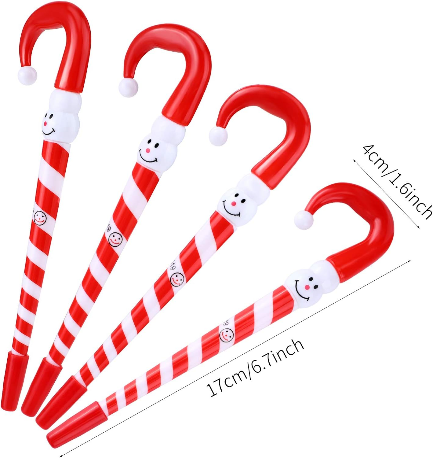 Outus 40 Pieces Christmas Snowman Umbrella Cane Ballpoint Pens for Daily Use, Gifting, Office, School, Home or Parties
