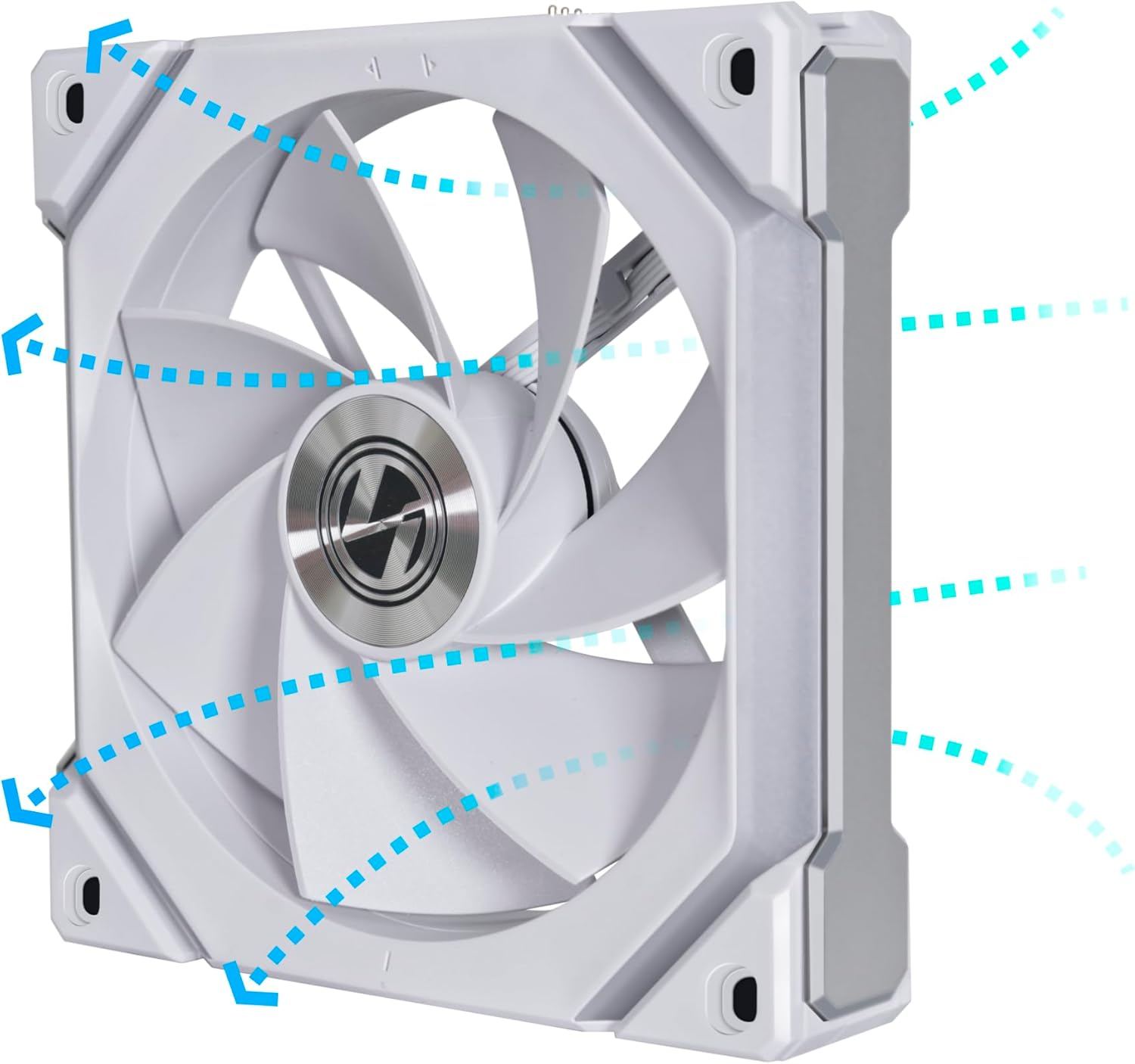 LIAN LI UNI Fan SLV2-1 120Mm Reverse Blade ARGB PWM 2100RPM 1PC White - 4.72"L X 4.72"W X 6.89"H - Desktop Compatible image number 5