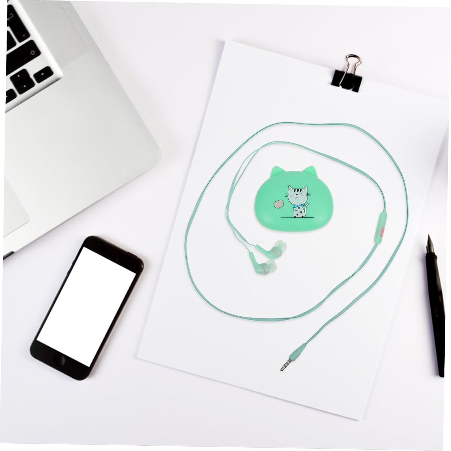 Jojofuny Wired In-Ear Earphones with Microphone for Phones Ergonomic Comfortable Fit Wired Earbuds with Music and Call Control Stylish Green Design for Everyday Use image number 5