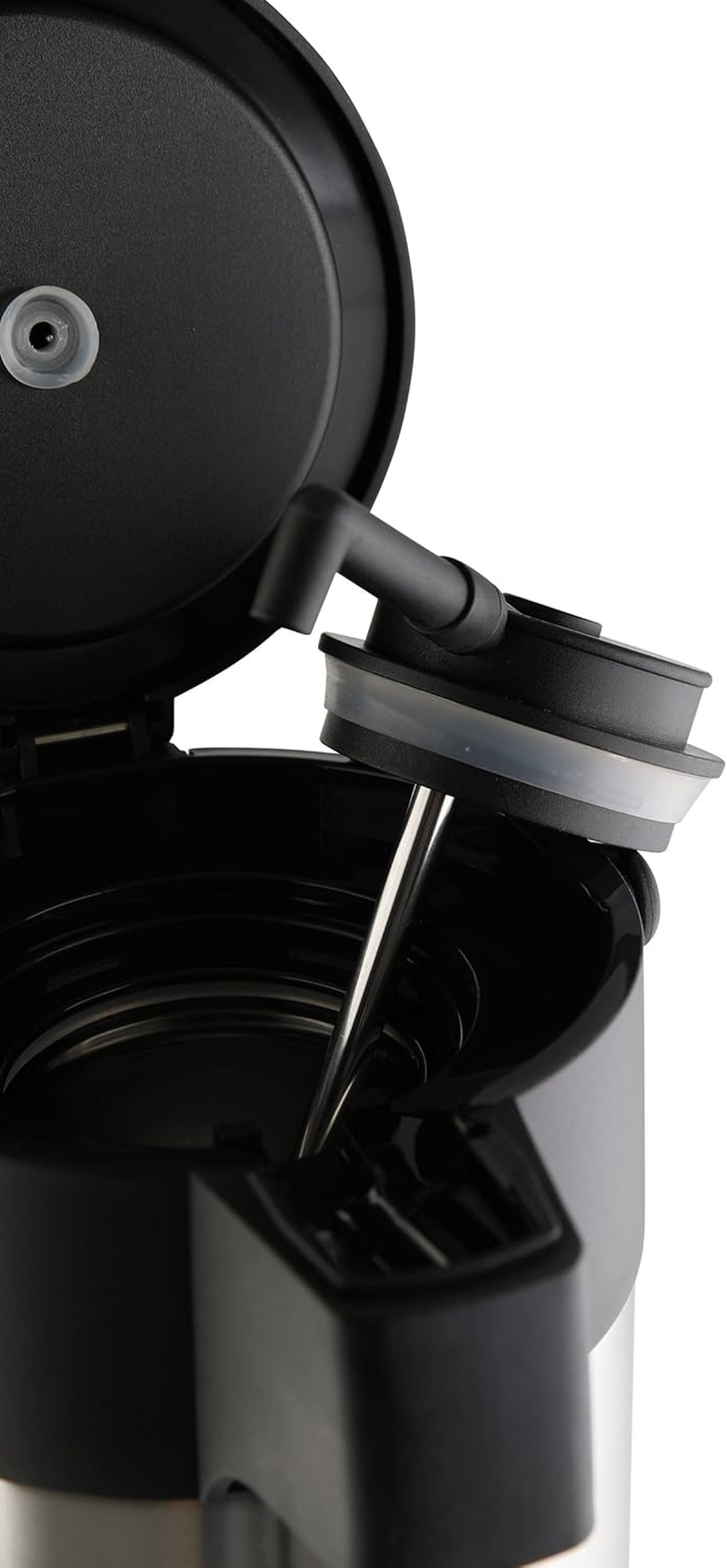 Axentia Airpot in Silver, Stainless Steel Pump Jug, Volume: Approx. 5 Litres, 19 X 19 X 45 Cm