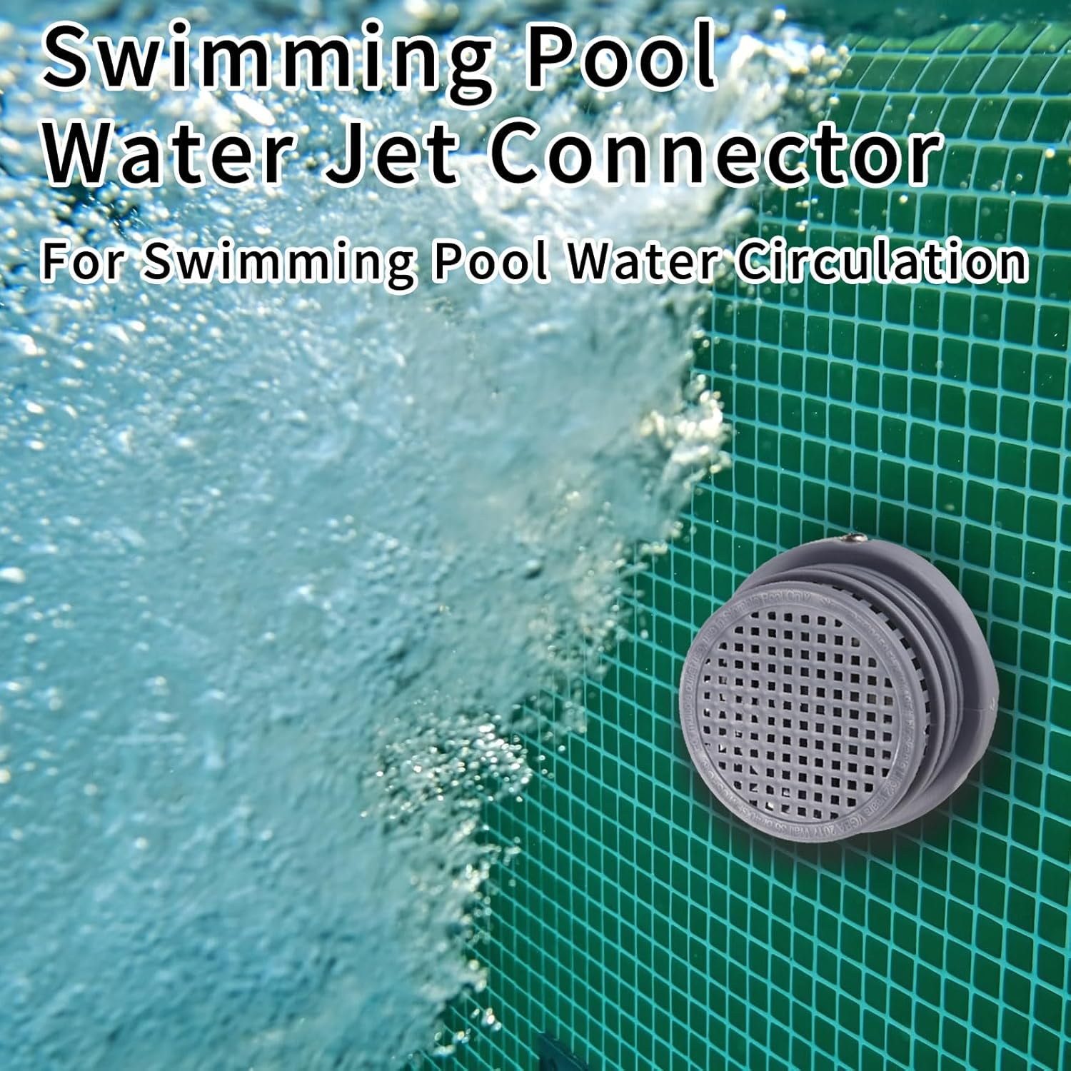 11070/11072 Pool Strainer Replacement Compatible with Intex 25022E, Pool Jet Connector Replacement(Grey) image number 3