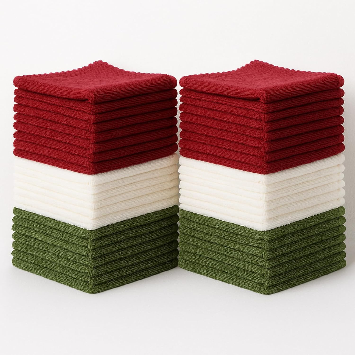 Newwiee 40 Pcs Wash Cloth Bulk Cotton Bath Hand Face Washcloths Soft Quick Drying Towel for Women Bathroom Washing Body Viscose Fiber Multipurpose Fingertip Rags(Multicolor,10 X 10 Inch)