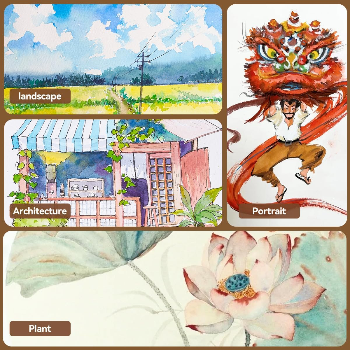 Paul Rubens Watercolor Paint Set, Traditional Chinese Watercolor Paints, 24 Vibrant Colors Watercolor Paint Tubes, Great Transparency and Fluidity Watercolor for Students, Artists and Beginners image number 5