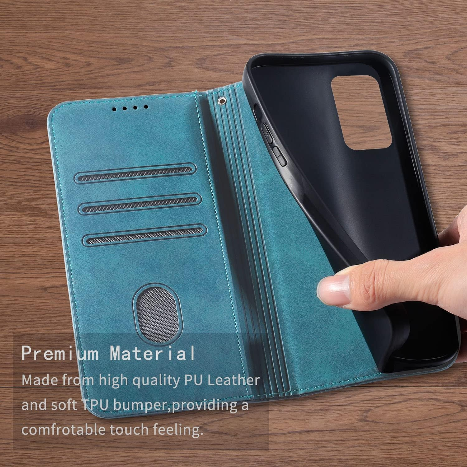 Case for Samsung Galaxy A13 4G/A13 5G/M13 5G/A04S/A04, Shockproof PU Leather Flip Folio Cover with Card Slots, Magnetic Wallet Case for Samsung Galaxy A13, Green