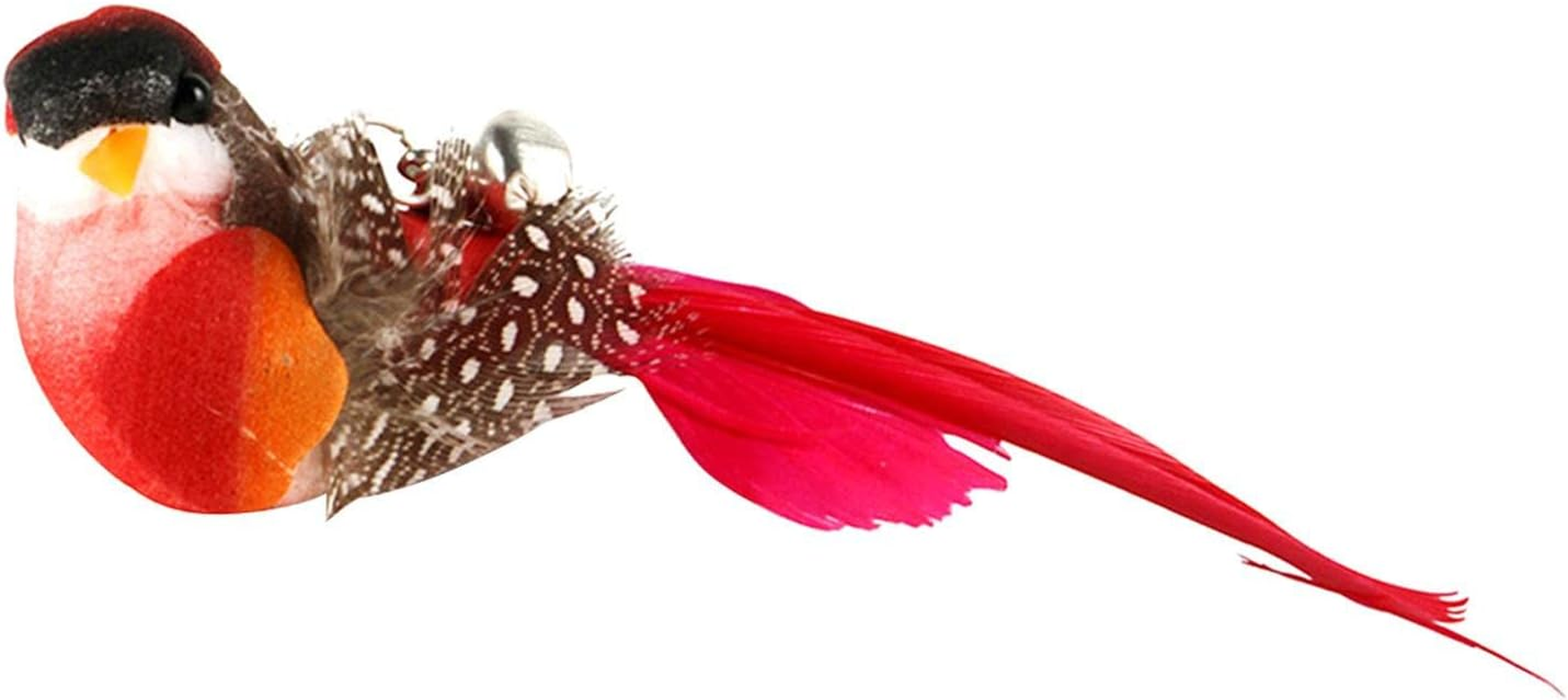 Bird Toy for Cats, Bird Cat Teaser Stick Toy with Bell and Feather, Cat Wand Replacement, Kitten Sticks, Interactive Cat Teaser for Pet Indoor Cats Puchen - Pink image number 3