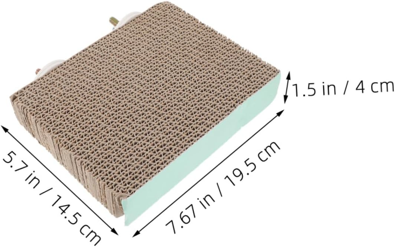 Happyyami 2Pcs Bird Perch Platform Stand Cardboard Exercise Toy Medium Size Parrot Play Stand for Cockatiels Budgies Cage Accessories image number 2