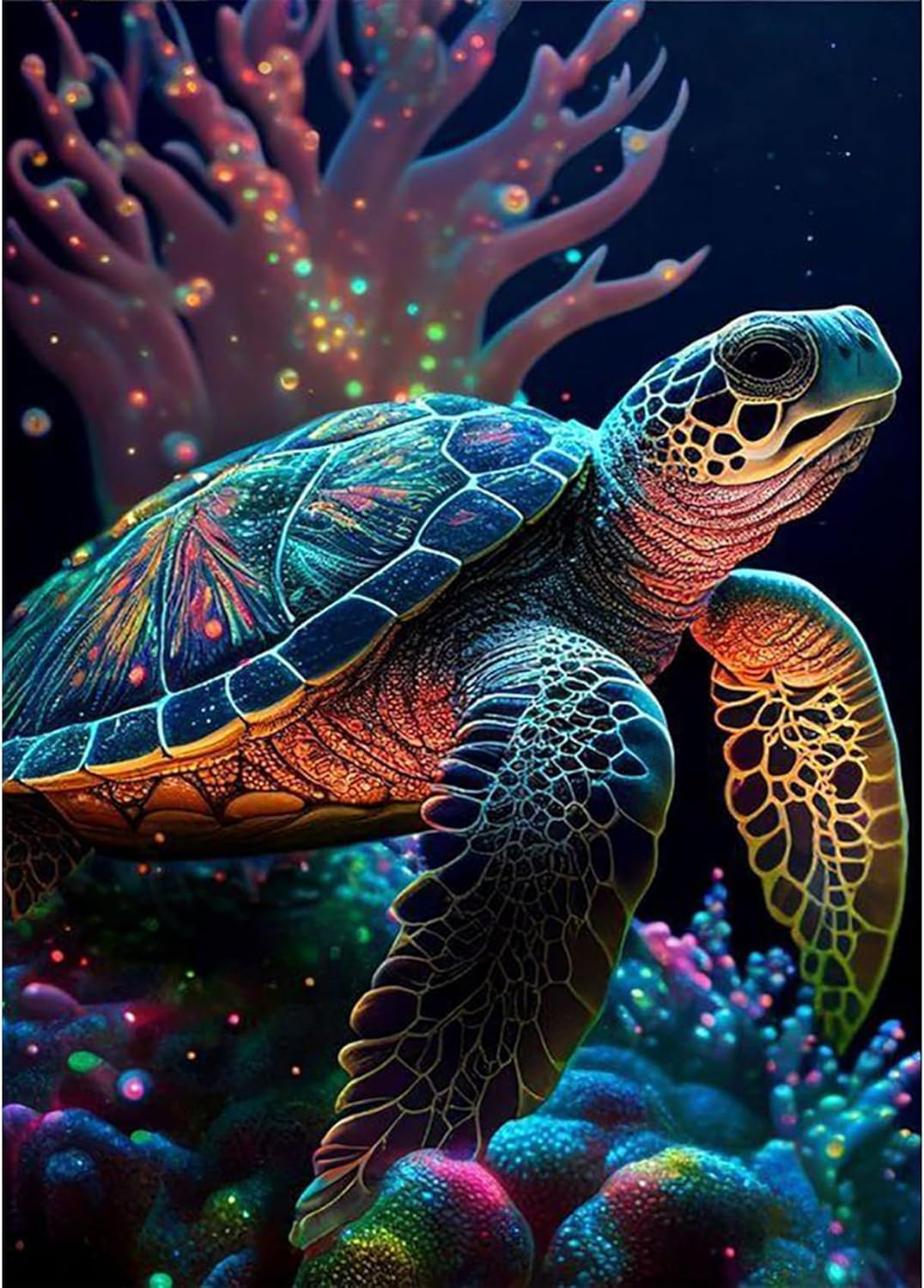 Diamond Painting Kits for Adults, Sea Turtle 5D DIY Diamond Art Kits Full Drill Diamond Dots for Gift Wall Decor and Relaxation Gem Arts 12X16 Inch image number 2