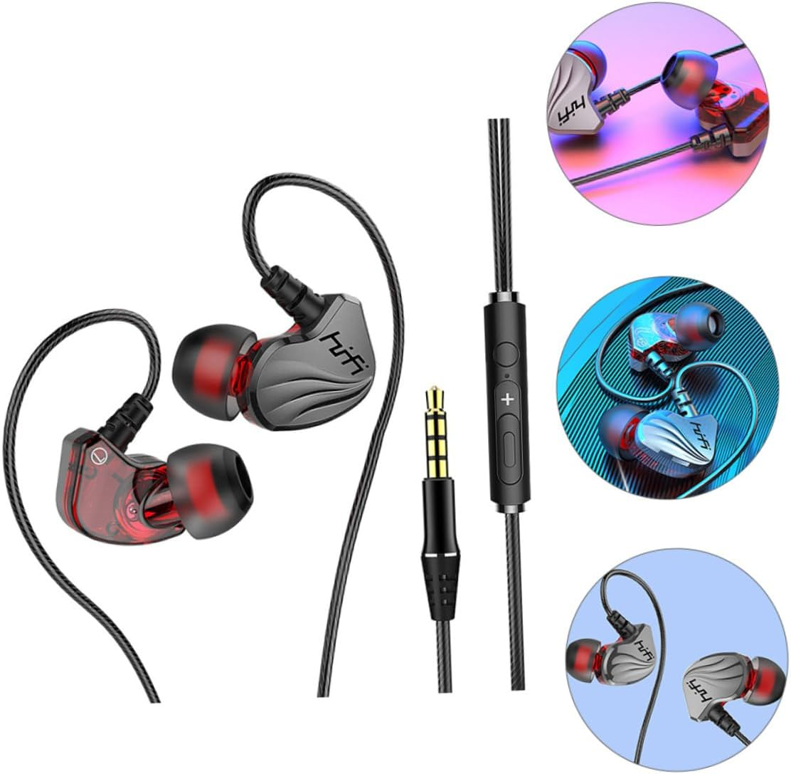 NUOBESTY Wired Bass Earphones with 3.5Mm Plug for Mobile Phones and Tablets, In-Ear Universal Headphones with Deep Bass, Gunmetal Color Suitable for Music and Calls image number 4