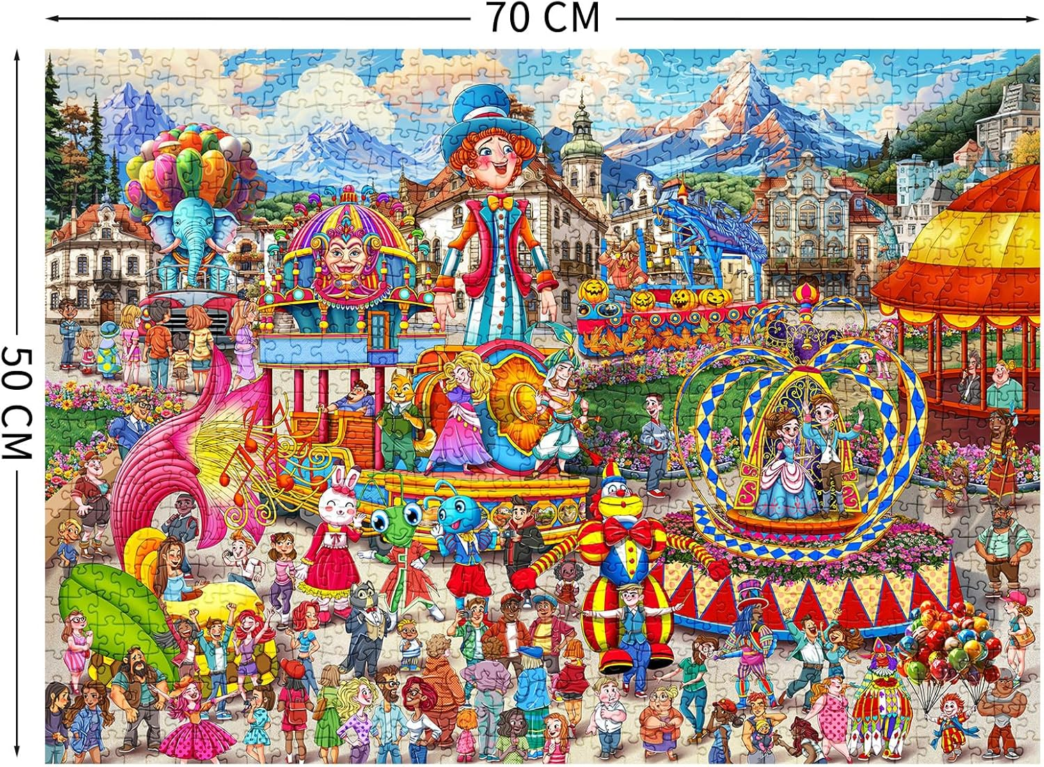 HUADADA Jigsaw Puzzles for Adults 1000 Pieces, Puzzles for Adults 1000 Piece, Challenging Game Toys, Impossible Puzzle, Family Decoration Puzzle - Carnival image number 2