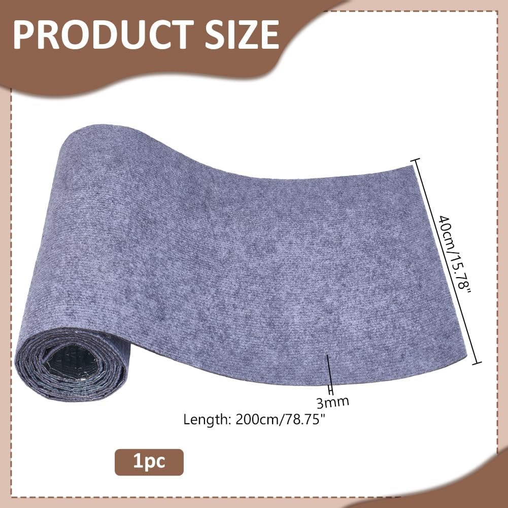 HOBBIESAY 1Roll Gray Cat Scratch Mat 15.75&times;78.74&times;0.12" Cats Claws Scratchs Pads Trimmable Cat DIY Climbing Cats Scratch Mat Couch Protector from Pet Claws for Furniture Couch or Wall Protector image number 2