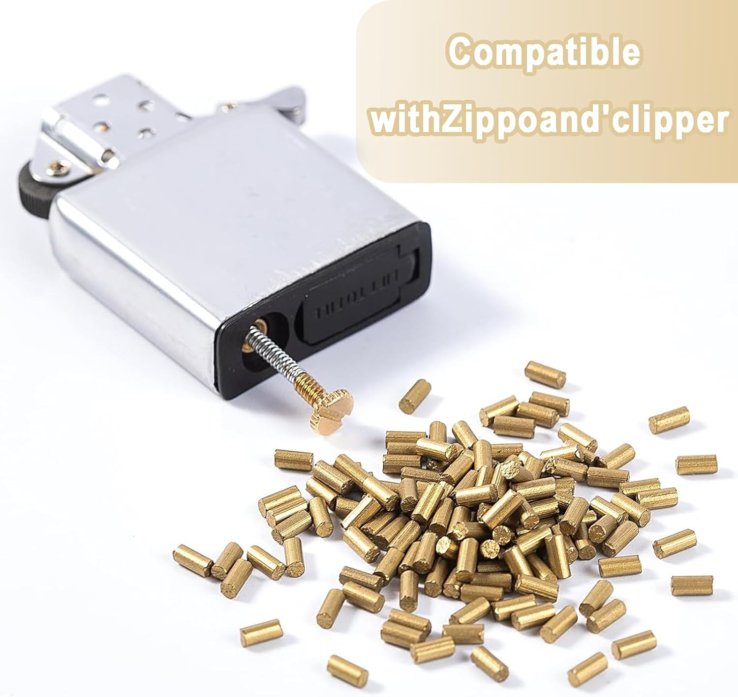 Lighter Replacement Parts - for Zippo Flints and Accessories (400 Pieces), Flint, Universal Replacement Flint for Petrol Gas Flint Lighter, for Most Lighters image number 2