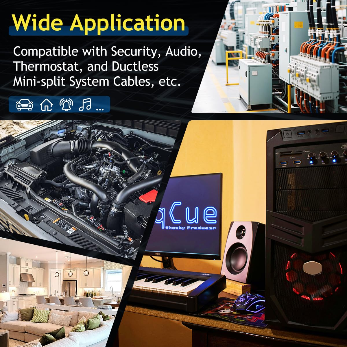 20 Gauge 2 Conductor Oxygen-Free Tinned Copper Electrical Wire, Flexible 31M Stranded Tinned Copper Cable with Flat PVC Sheet, Low Voltage Cable for Automotive Wiring, Lamp Cord, Marine Cable image number 5