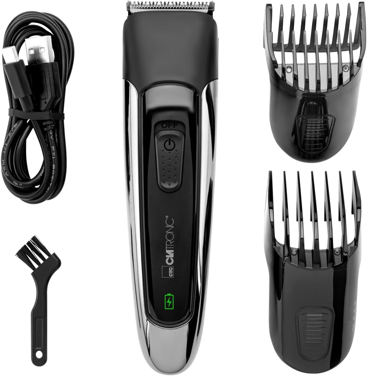 Clatronic HSMR 3827 Hair Trimmer 1-30 Mm Stainless Steel Shaving Head 16 Lengths Battery Life up to 100 Minutes Beard Trimmer Men'S Beard Trimmer image number 5