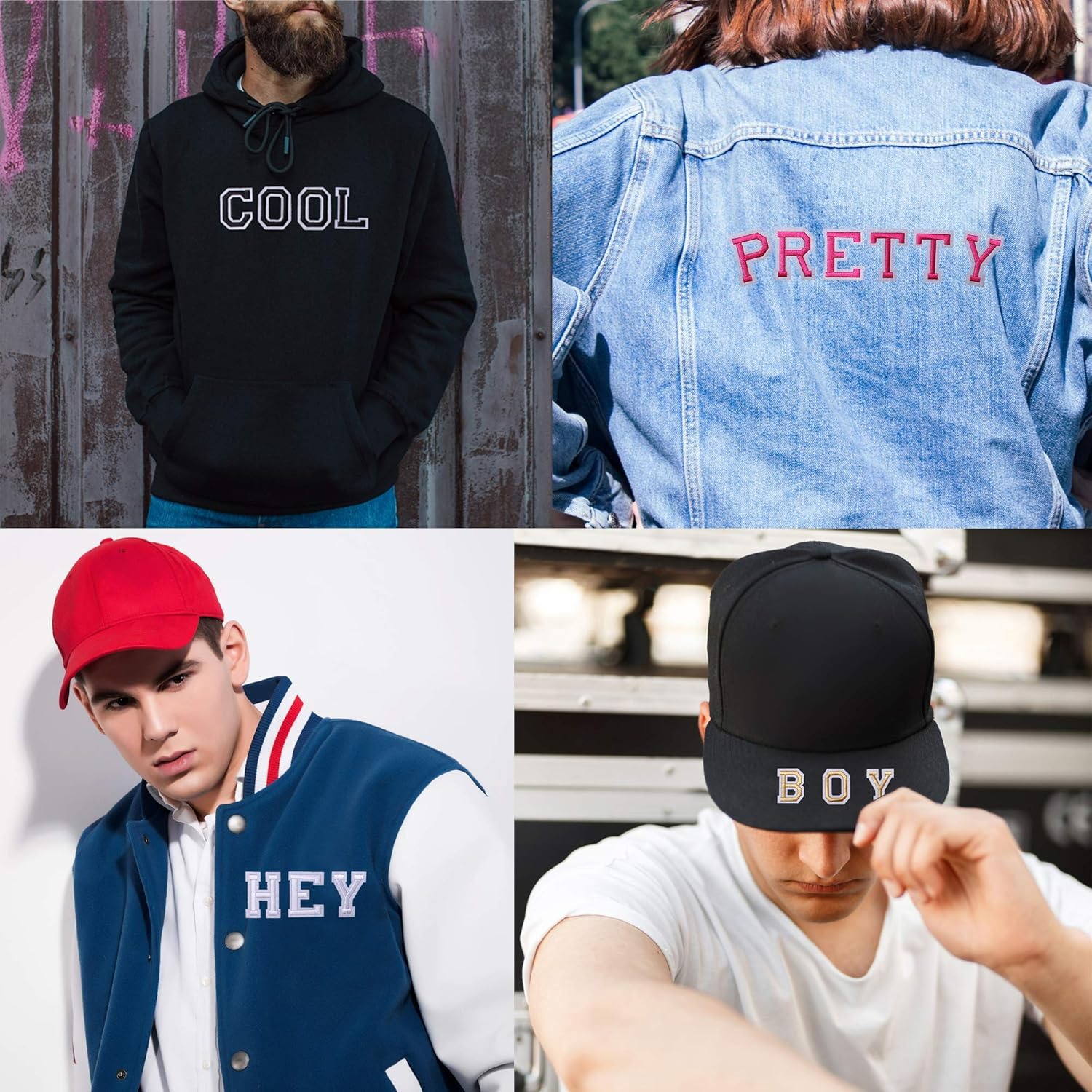 J.CARP 52Pcs White Alphabet a to Z Patches, Iron on Sew on Letters for Clothing. - Assorted For Girls-30Pcs image number 7