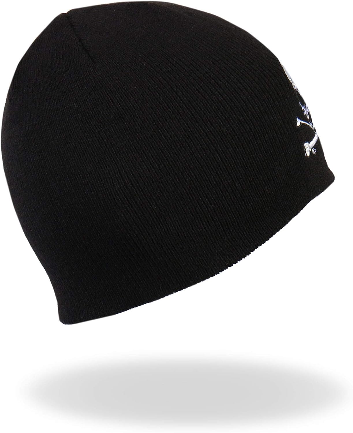 Hot Leathers KHB1010 Skull and Crossbones Beanie, Black image number 4
