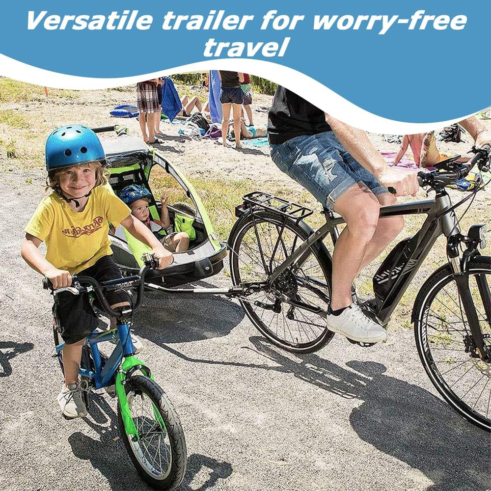 Bike Trailer Hitch Connector, Bicycle Connector Adapter, Universal Bike Trailer Attachment for Mountain Bike Road Bike Child Pet Cargo Bike Trailer, Black image number 6