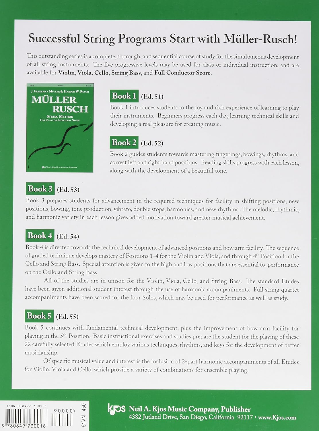 51VN - KJOS Muller-Rusch String Method 1 Violin Book image number 1