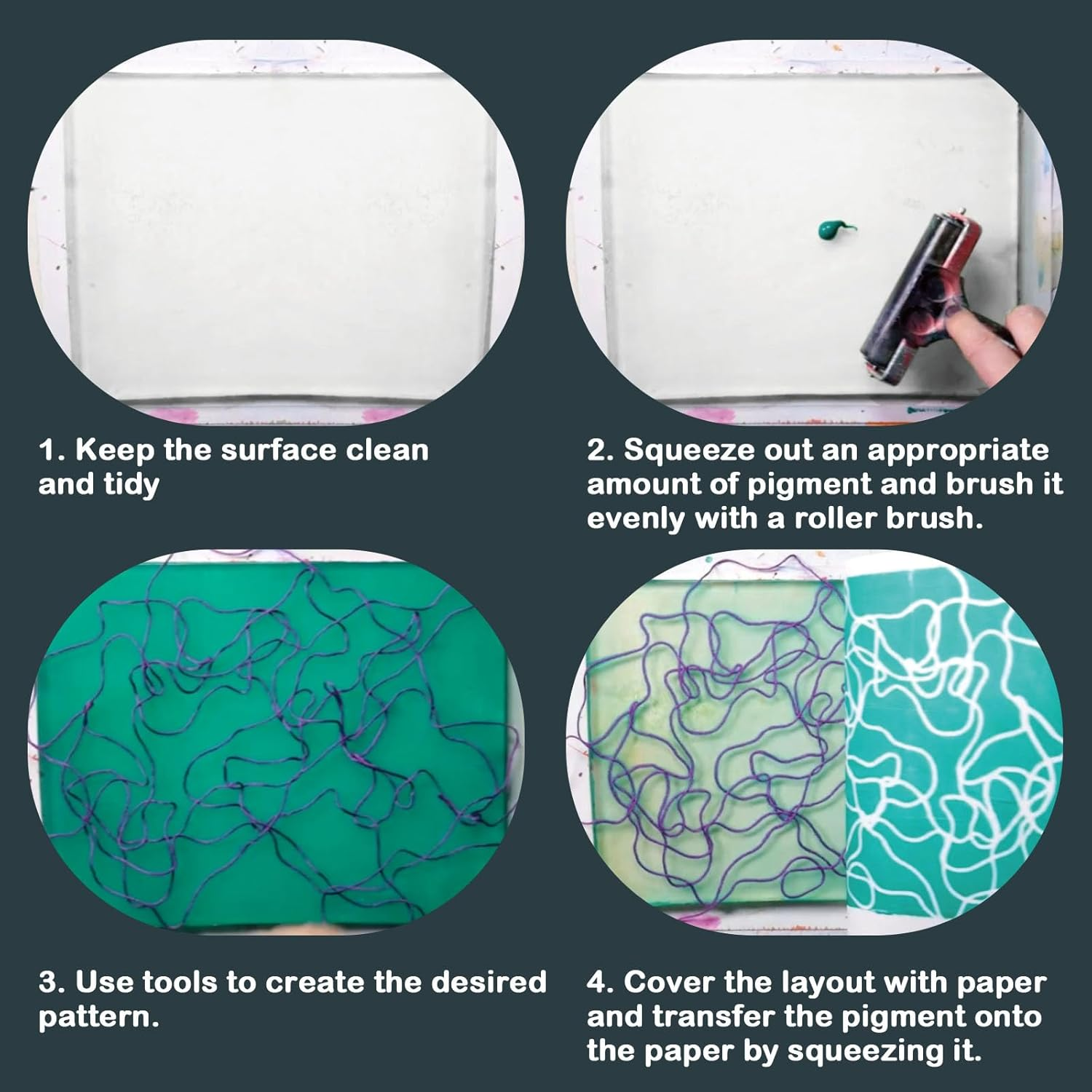 INNOVAYOU 5 * 7Inch Gel Plate, Waterproof and Washable Gel Printing Plate with Press Rubber, Suitable for Card Making, Arts and Crafts, Scrapbooking, Diary, Home Decoration image number 1