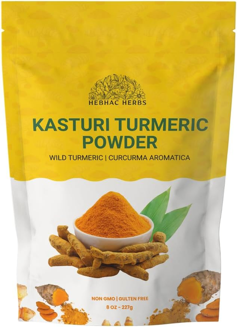 Kasthuri Manjal Powder for Skin and Face Care| Wild Turmeric Powder | Curcuma Aromatica | Helps in Glowing Skin Acne and Radiant Skin (277G) image number 4