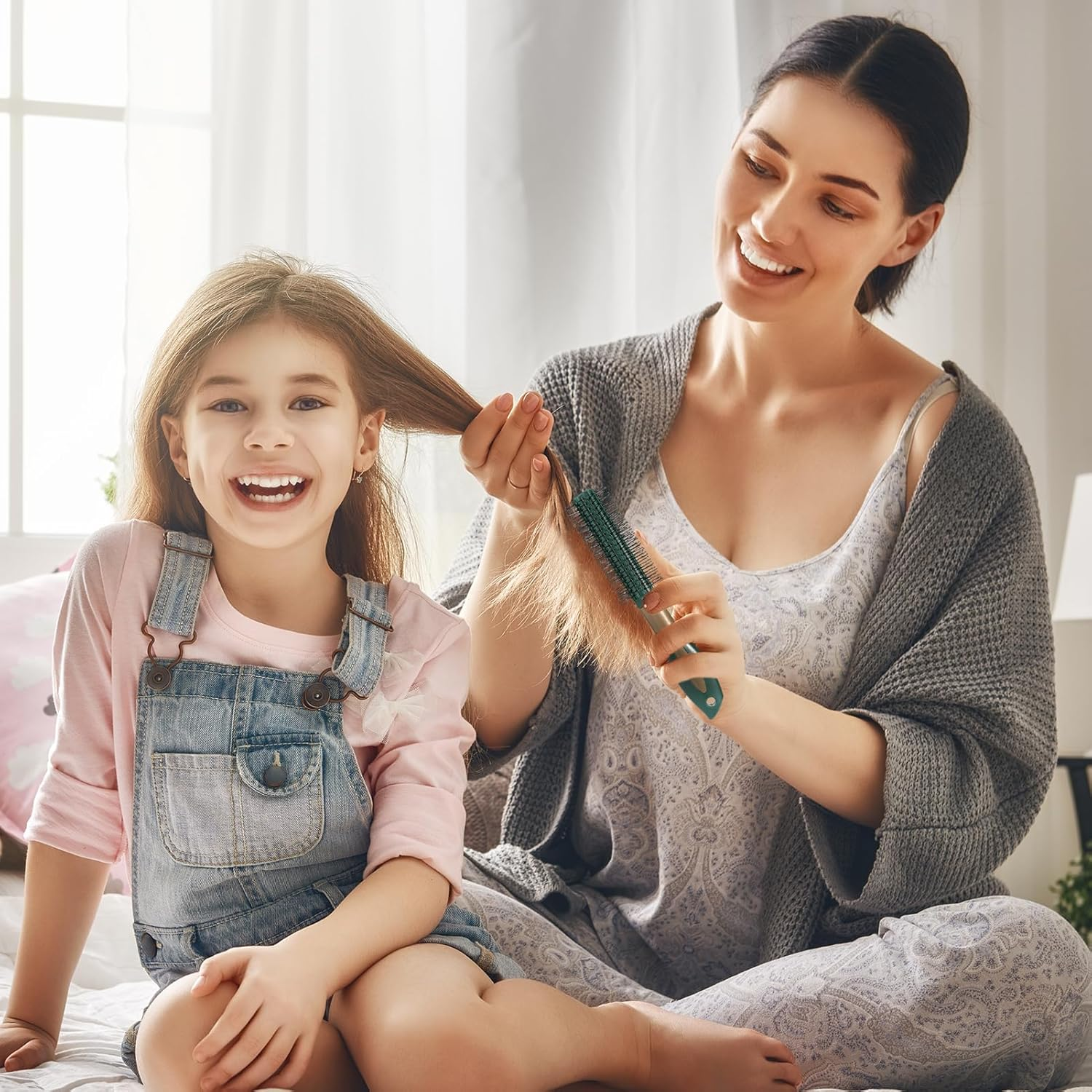 Heyu-Lotus 5 Packs Hair Brush Set, Paddle Brush Women Detangle Hair Brush, Wet Hair Brush Detangling Paddle Brush Anti-Static Curly Hair Brush Detangling Hair Brush Set for Home Salon Supplies image number 6