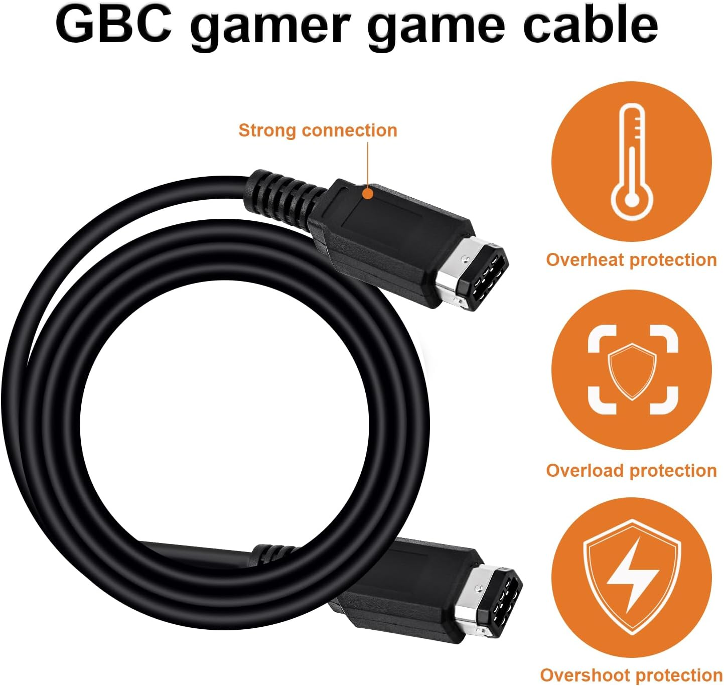 BTFO Verbindungskabel, 118Cm Kupfer PVC 2 Spieler Spielkabel Verbindungskabel F&uuml;r Videospielkonsolen Geringe Verz&ouml;gerung Starke Verbindung F&uuml;r Spieler image number 4